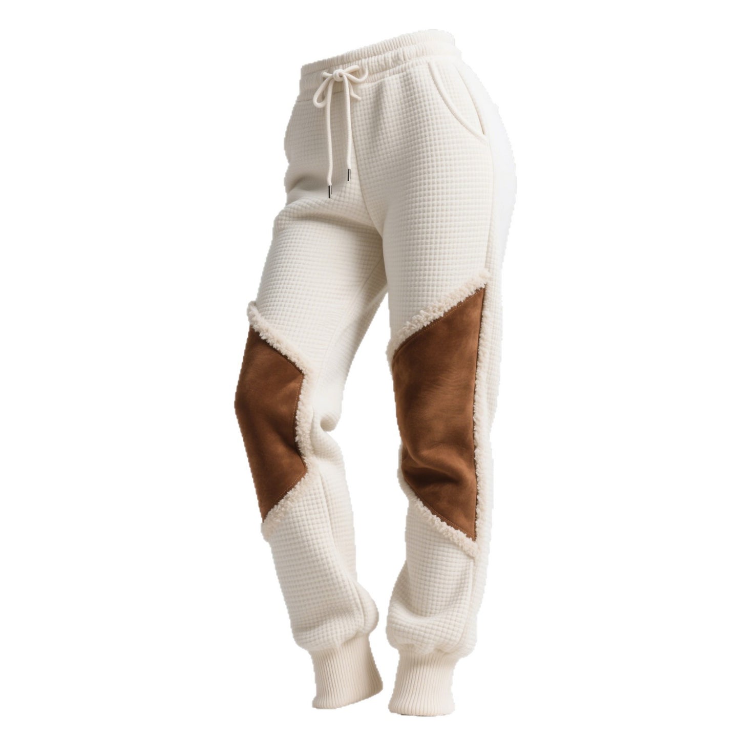 Retro Western Plaid Patchwork Sport Pants for Women, Holiday Outdoor Casual Trousers