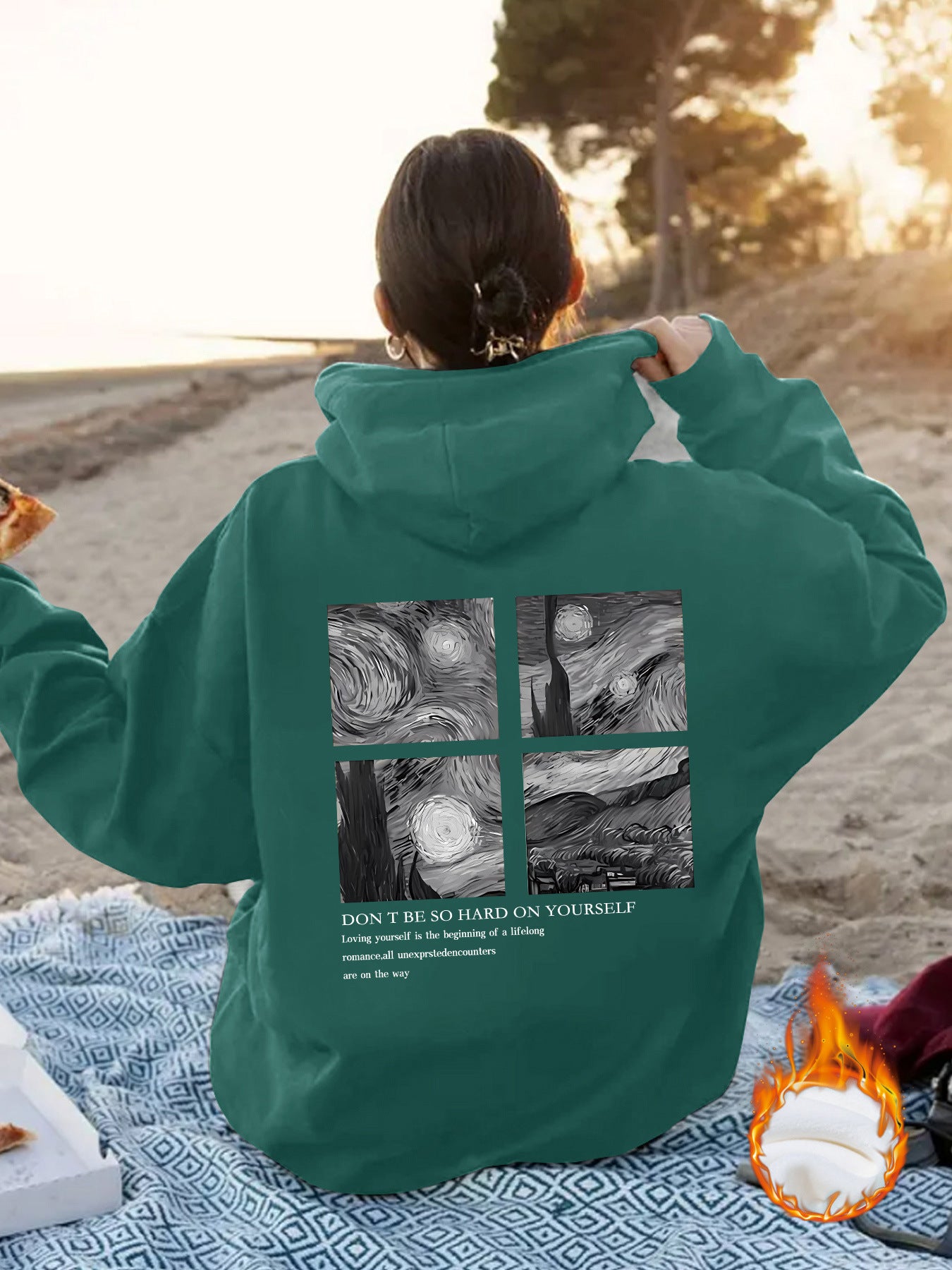 Oil painting printed hood