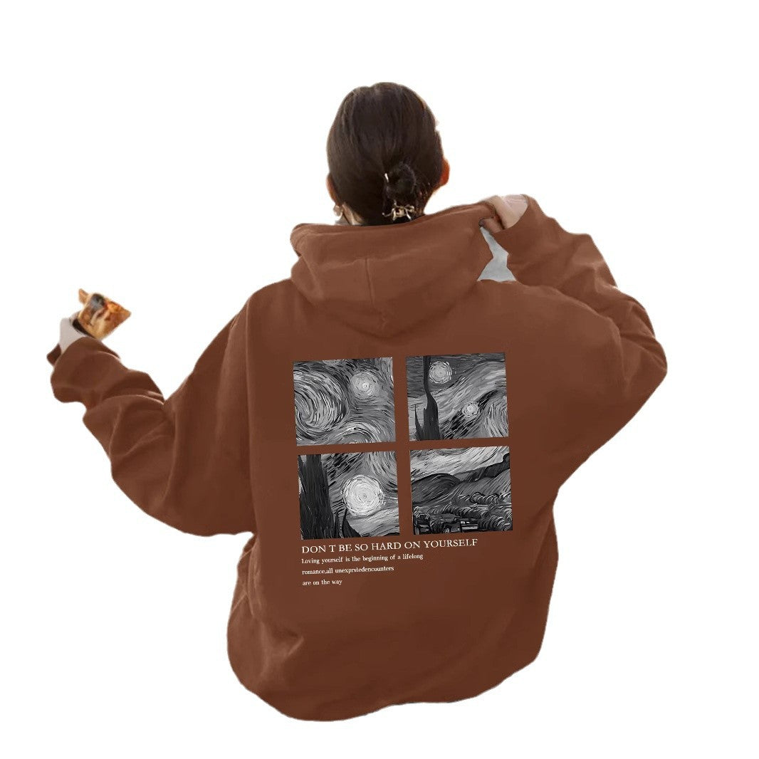 Oil painting printed hood