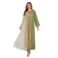 Summer Muslim Spliced Beaded Long Robe Middle Eastern Dubai Abaya Printed Maxi Dress