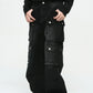 Multi-Pocket Cargo Wide-Leg Jeans