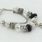 Black and White Beads Charm Pandora Bracelet Bangles