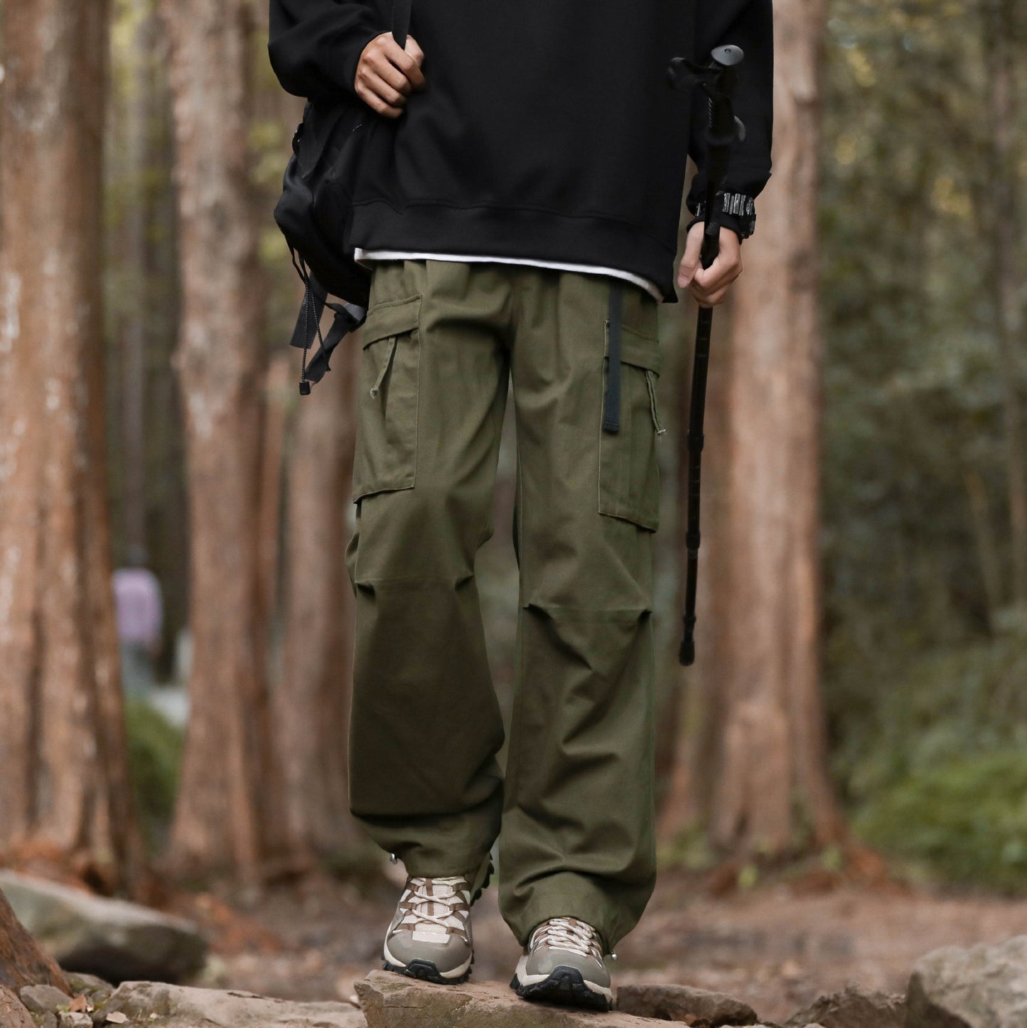 Men's ankle binding work pants loose pants