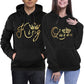 KING QUEEN Couple Valentine's Day Hoodie Sweatshirt with Hood
