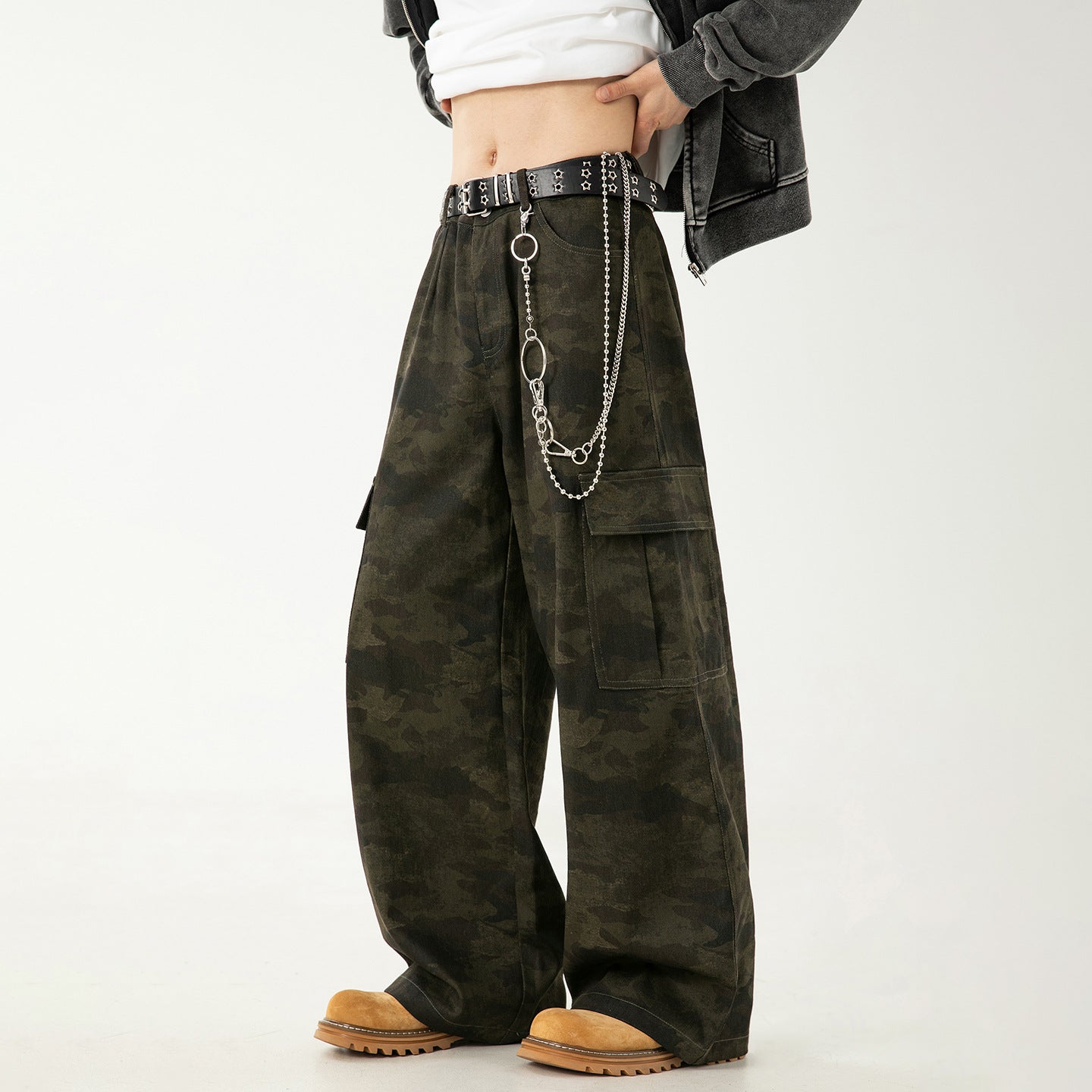 Camouflage work pants men's straight leg pants