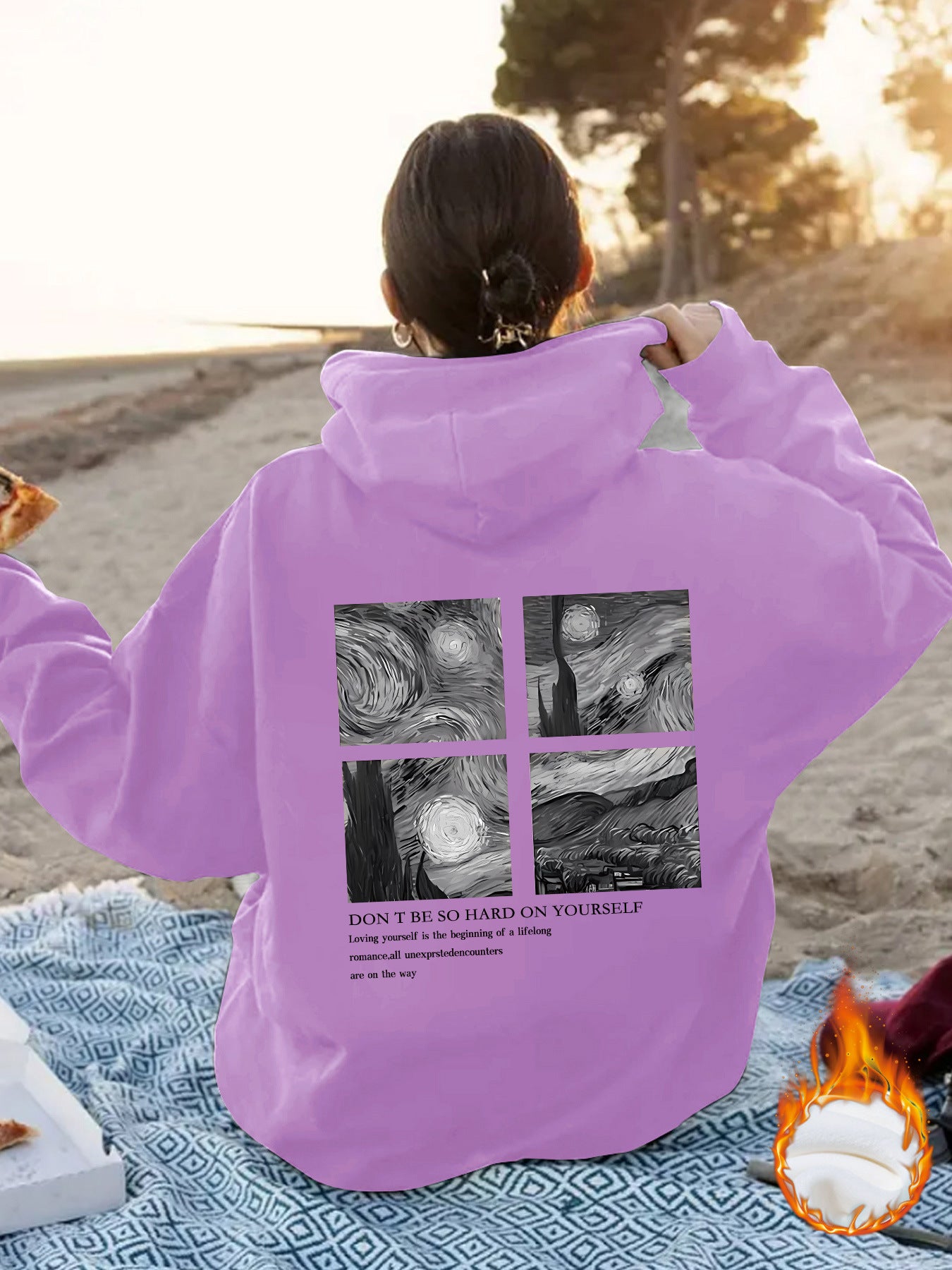 Oil painting printed hood