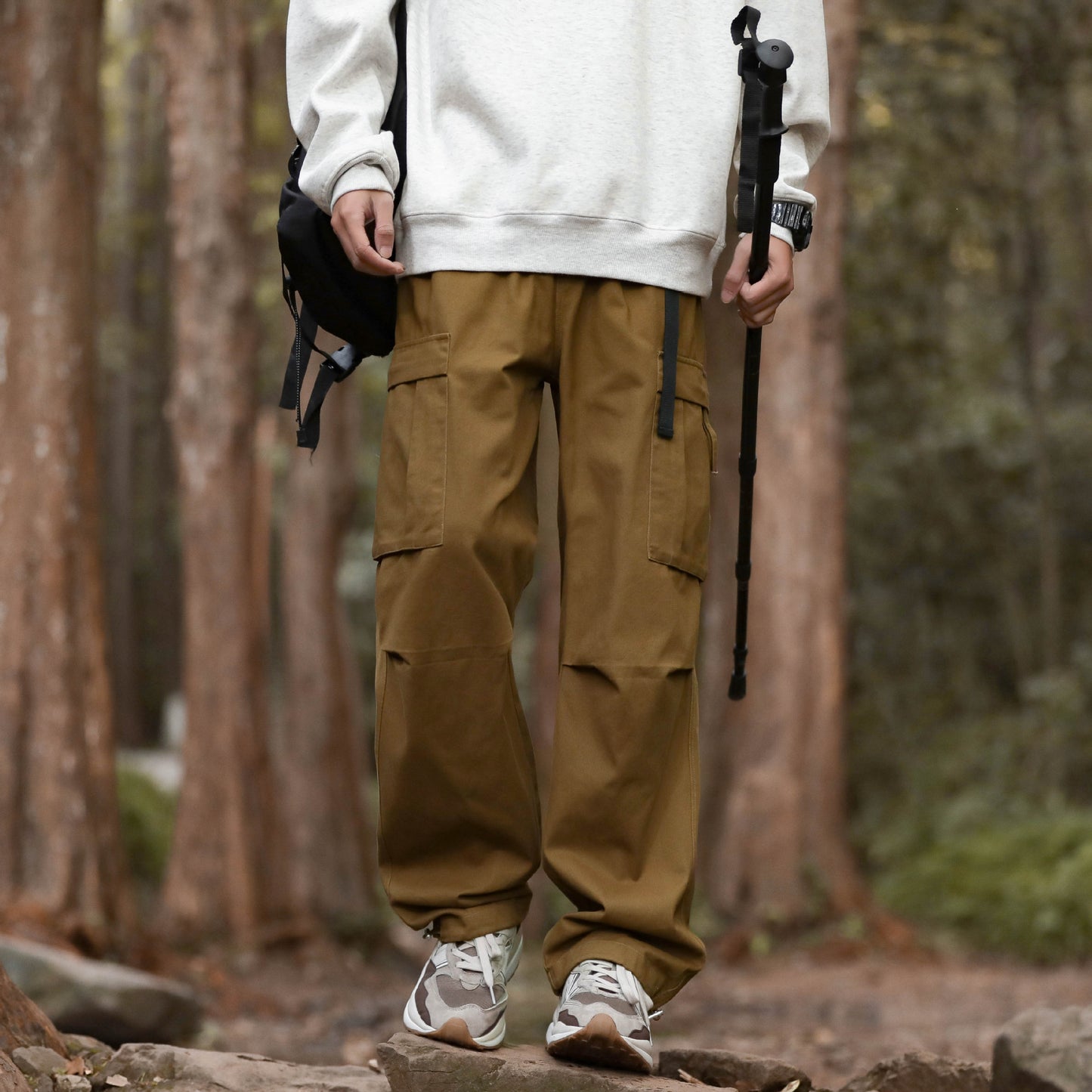 Men's ankle binding work pants loose pants