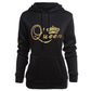 KING QUEEN Couple Valentine's Day Hoodie Sweatshirt with Hood