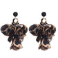 Handmade fabric floral earrings for women's long style earrings and earrings