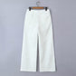 Low waist wide leg work pants for women