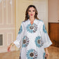 Muslim Printed Long Robe Elegant Middle Eastern Dubai Dress Printed Robe