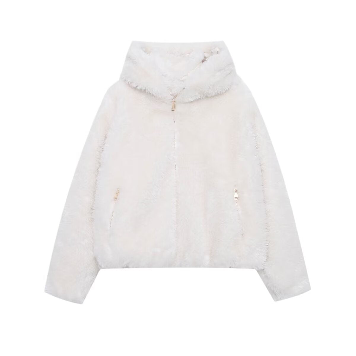 Street hooded woolen coat women's clothing