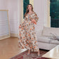 Muslim Printed Long Robe Loose Abaya Middle East Saudi Dubai Long Dress