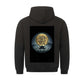Klassischer Kapuzenpullover mit Bauchtasche und Taschendruck aus Baumwoll-Polyester-Mischung