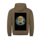 Klassischer Kapuzenpullover mit Bauchtasche und Taschendruck aus Baumwoll-Polyester-Mix
