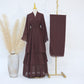 Elegant Children's Family Matching Cardigan Abaya