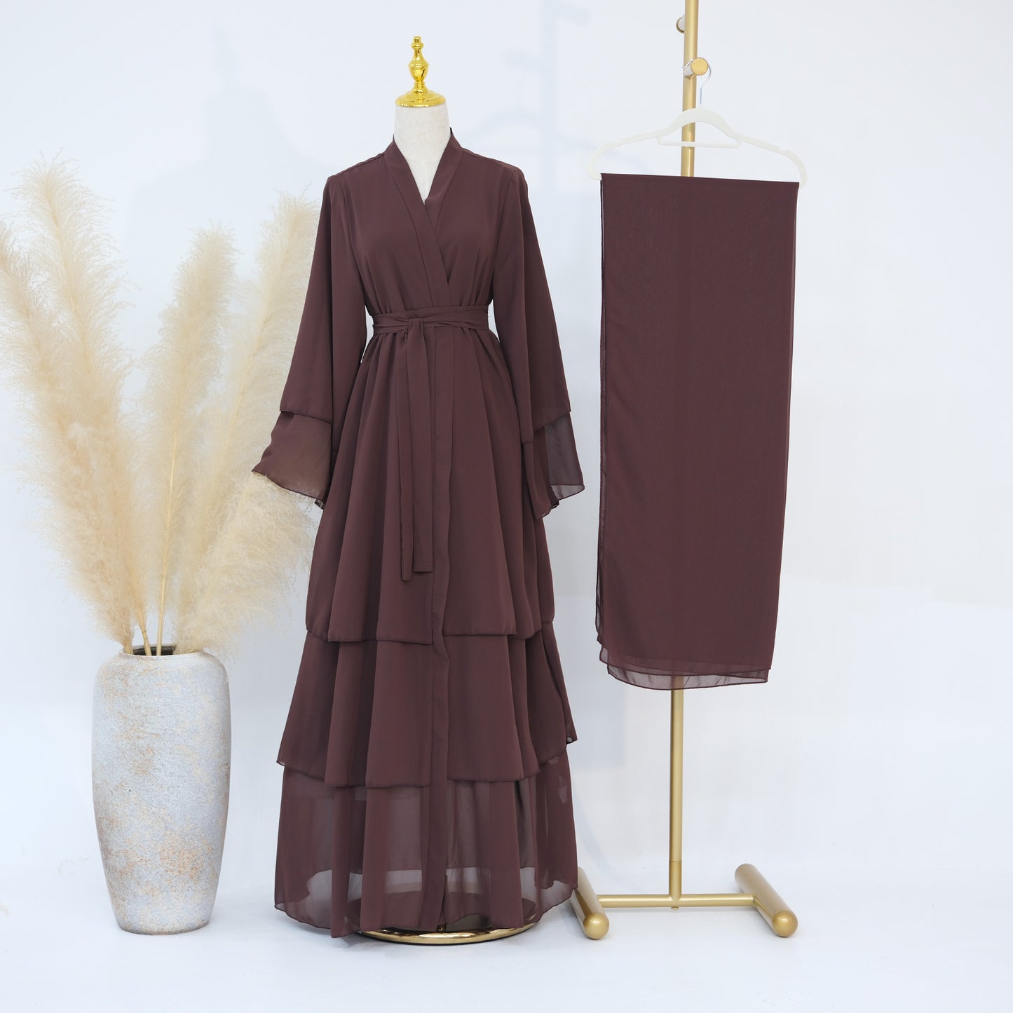 Elegant Children's Family Matching Cardigan Abaya
