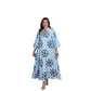 Muslim Printed Long Robe Elegant Middle Eastern Dubai Dress Printed Robe