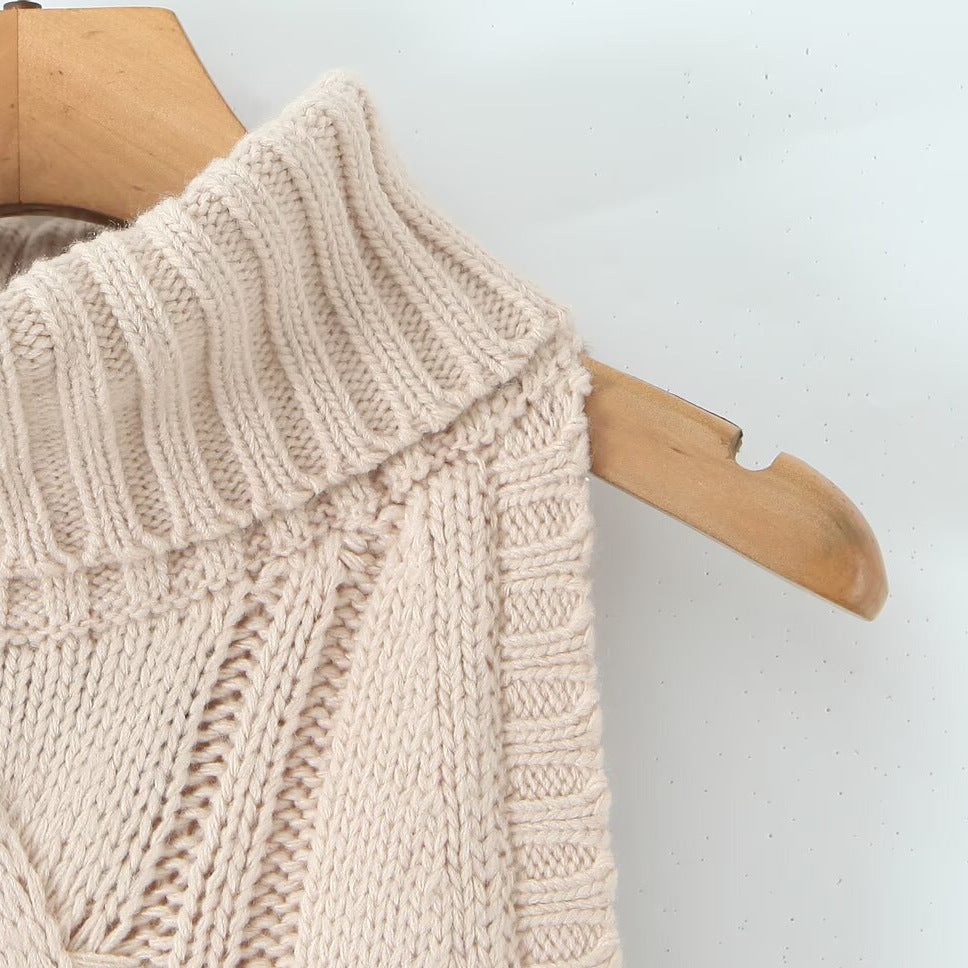 Street sleeveless patchwork knit dress