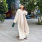 Women's Muslim robe Dubai wearing shiny silk dress