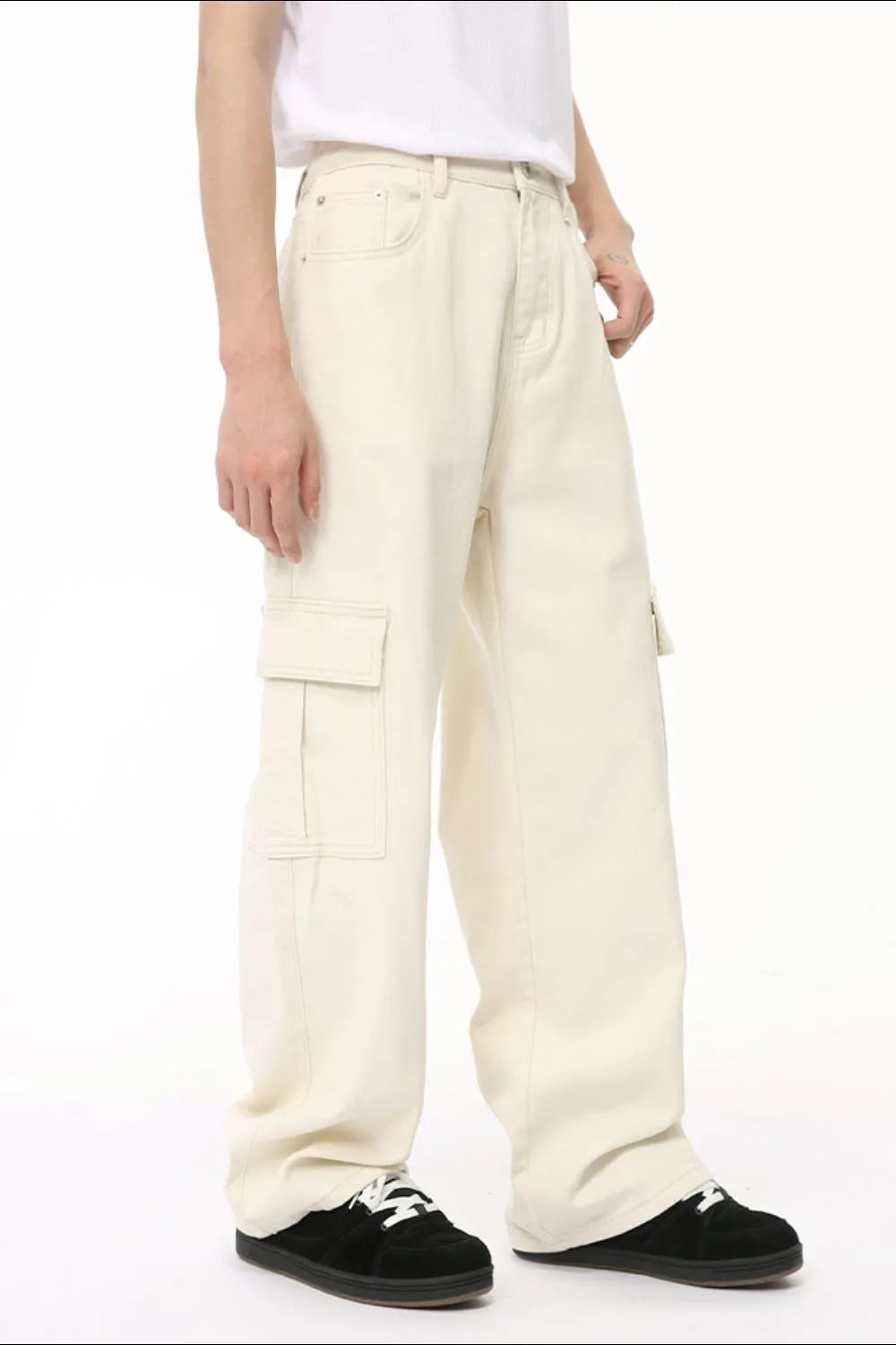 Hight Rise Wide Leg Cargo Pants