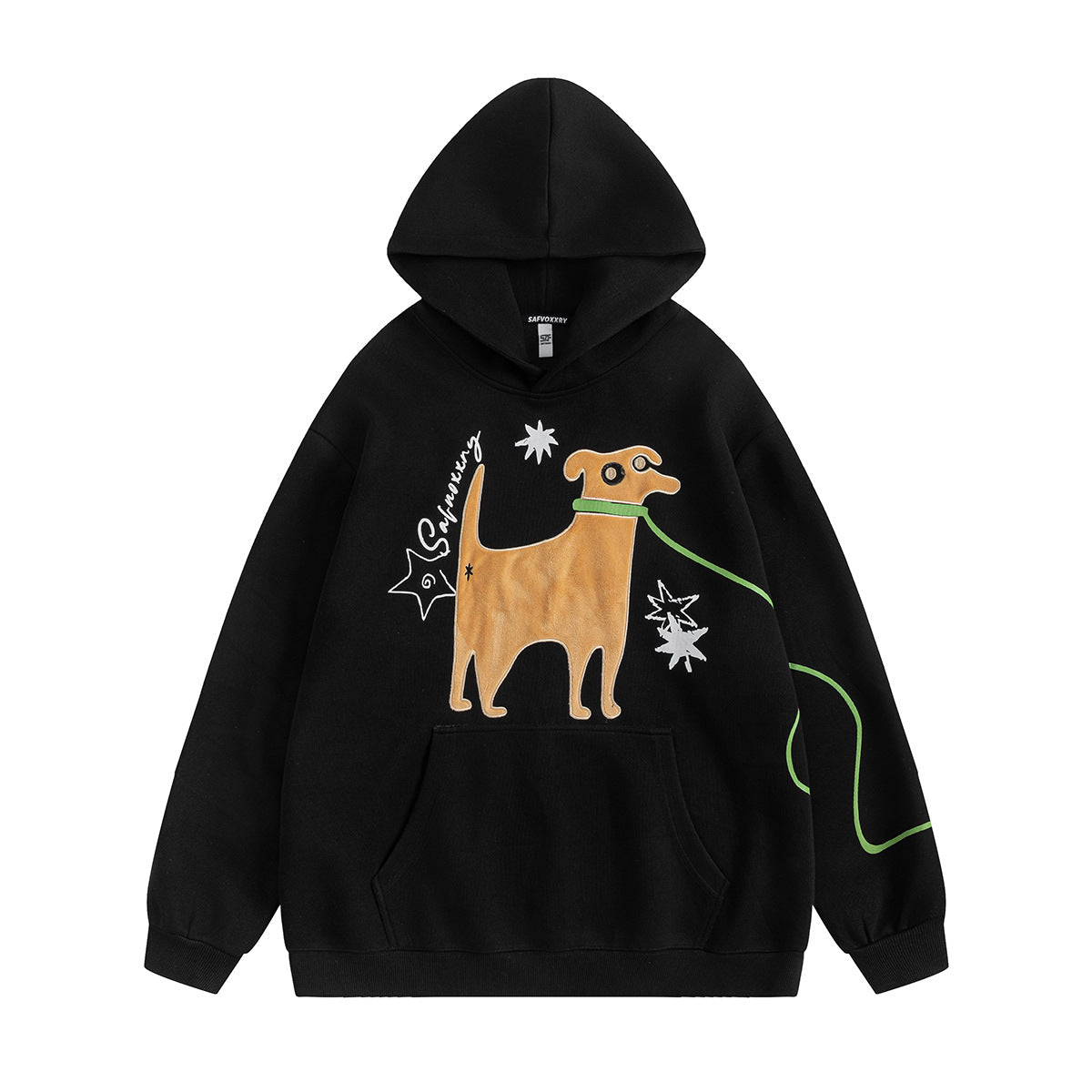 Retro hoodie design with fun embroidery hoodie hood