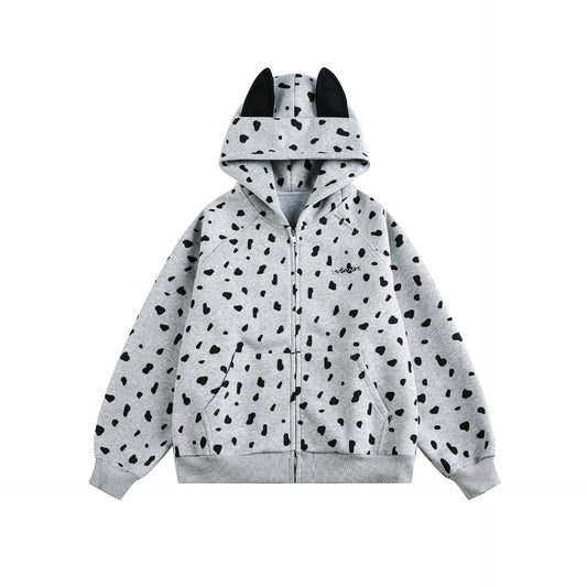 Long Sleeve Ear Hood Design Hoodie Sweatshirt