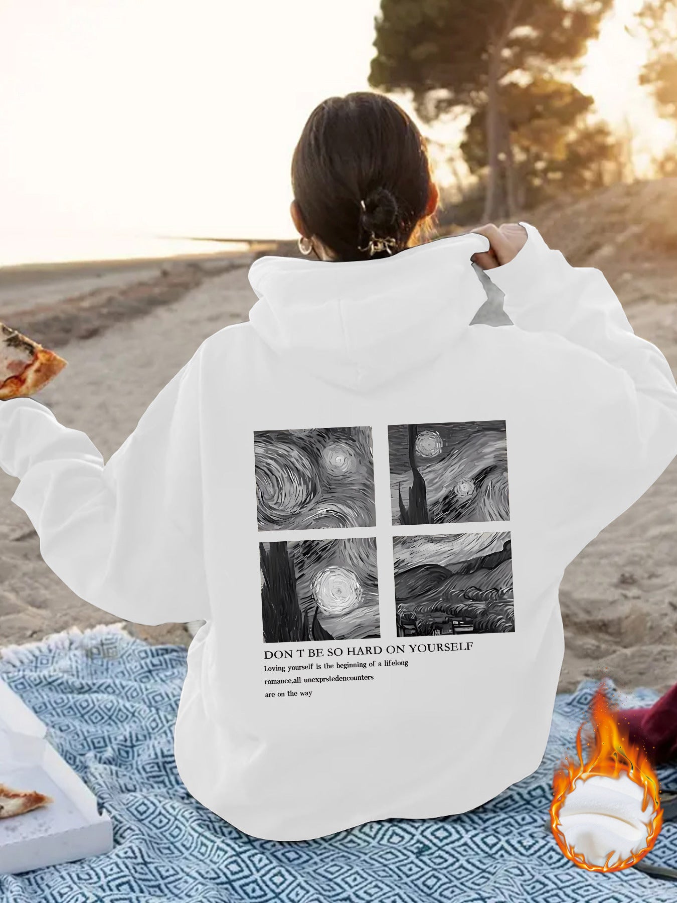 Oil painting printed hood