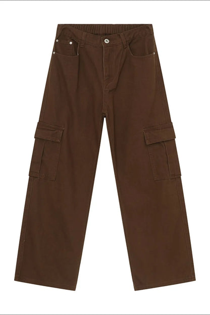 Hight Rise Wide Leg Cargo Pants