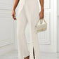 Slit Flare Pants with Pockets