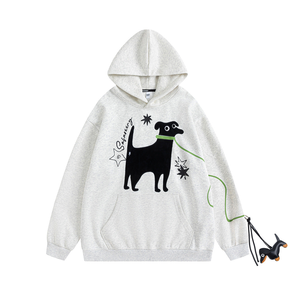 Retro hoodie design with fun embroidery hoodie hood