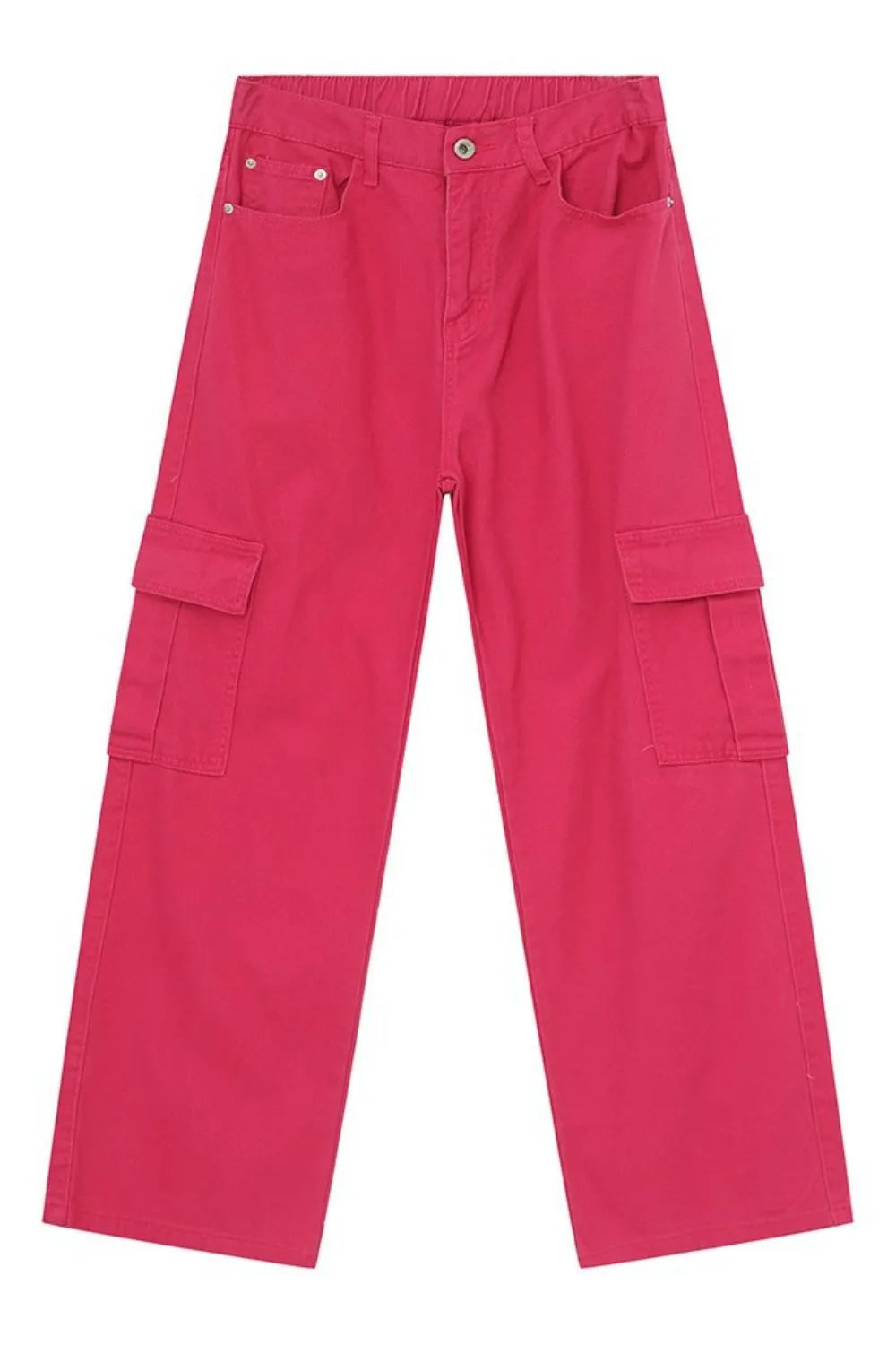 Hight Rise Wide Leg Cargo Pants