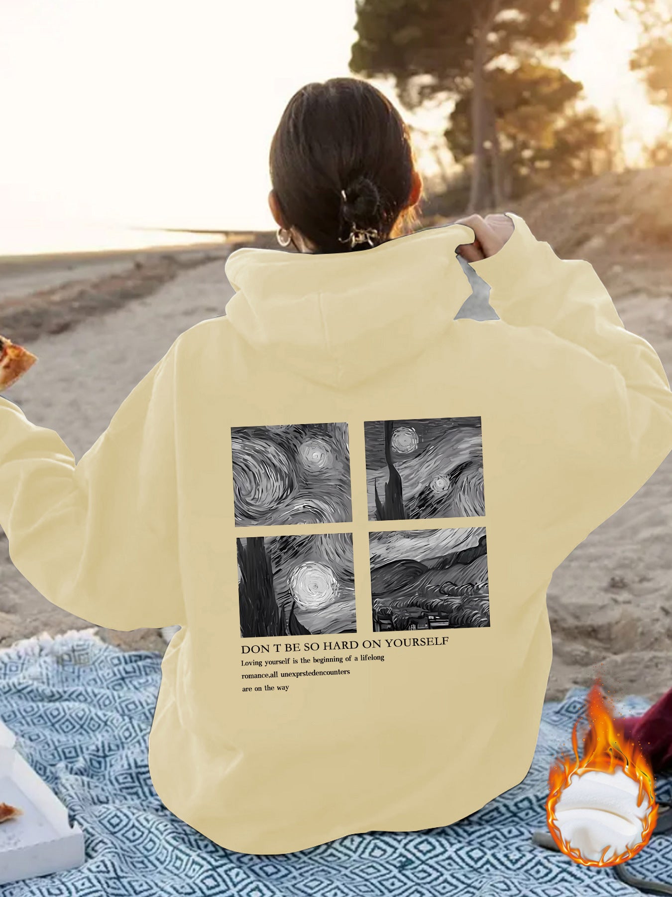 Oil painting printed hood