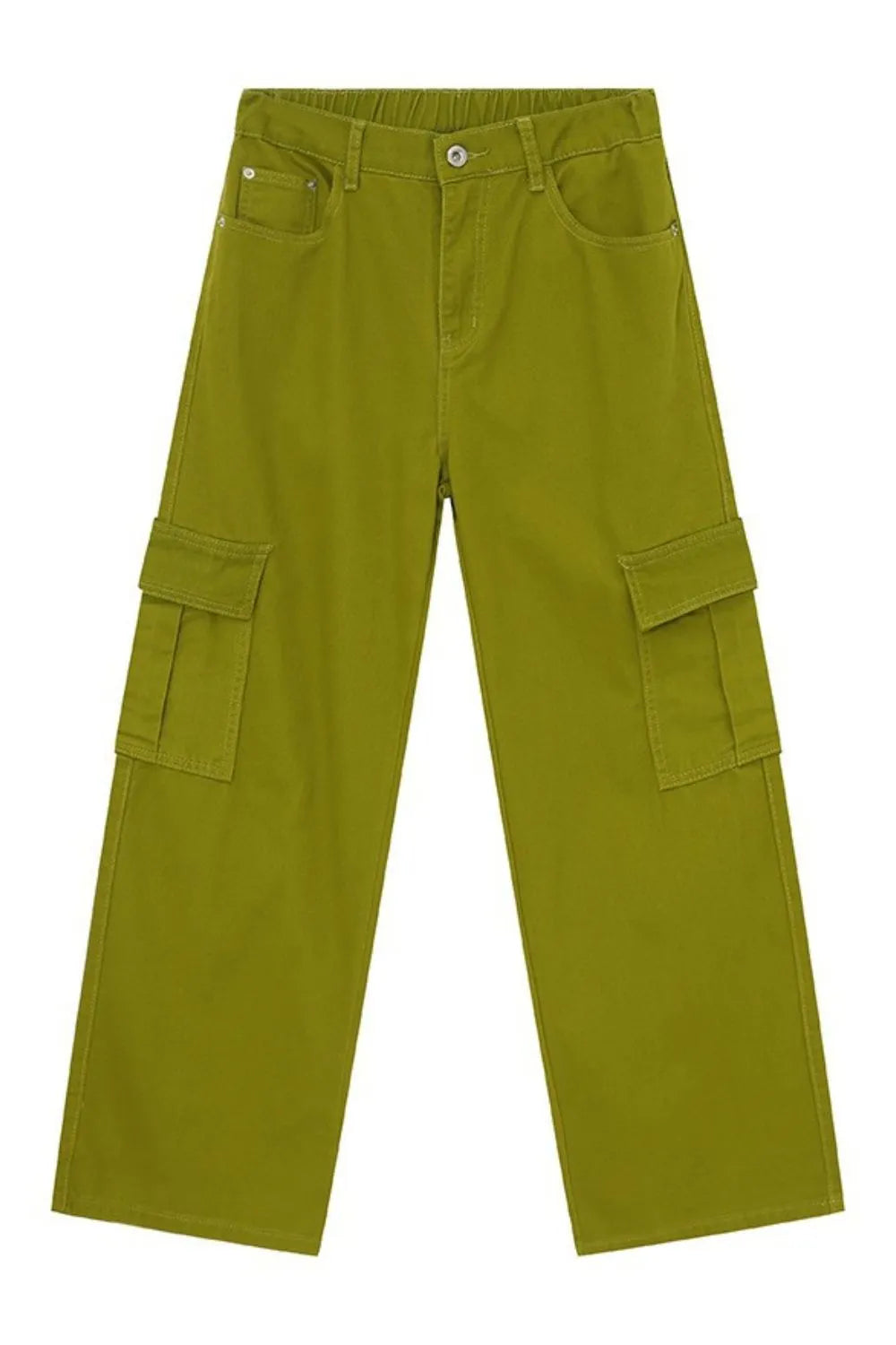 Hight Rise Wide Leg Cargo Pants