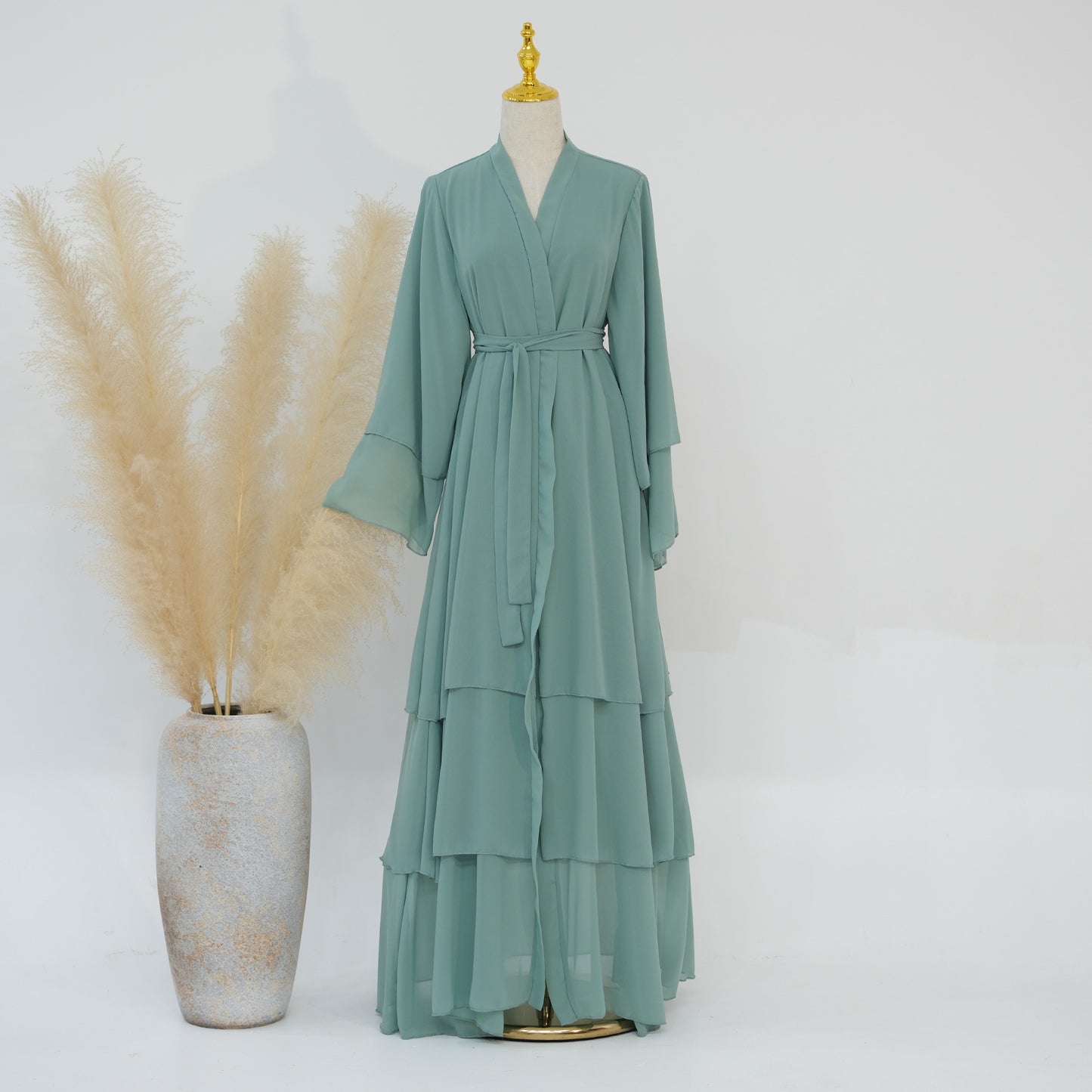 Elegant Children's Family Matching Cardigan Abaya