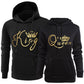 KING QUEEN Couple Valentine's Day Hoodie Sweatshirt with Hood