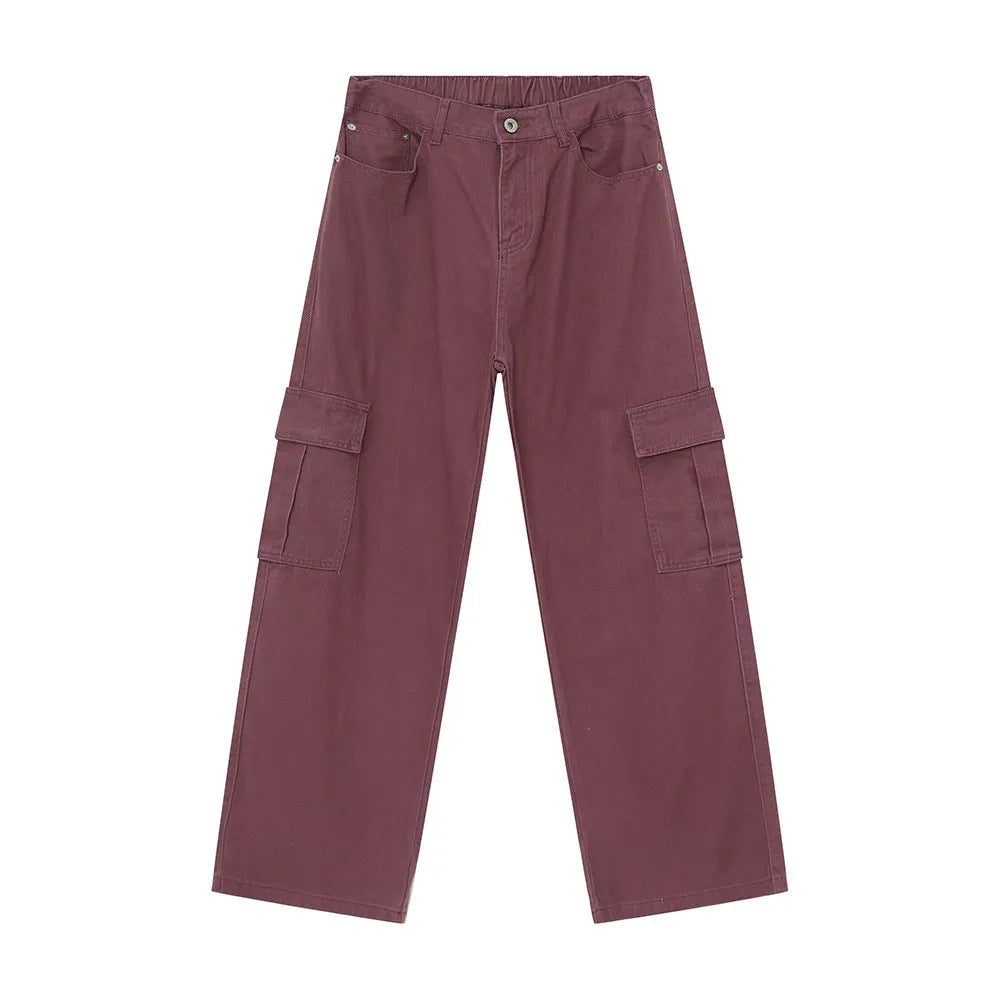 Hight Rise Wide Leg Cargo Pants