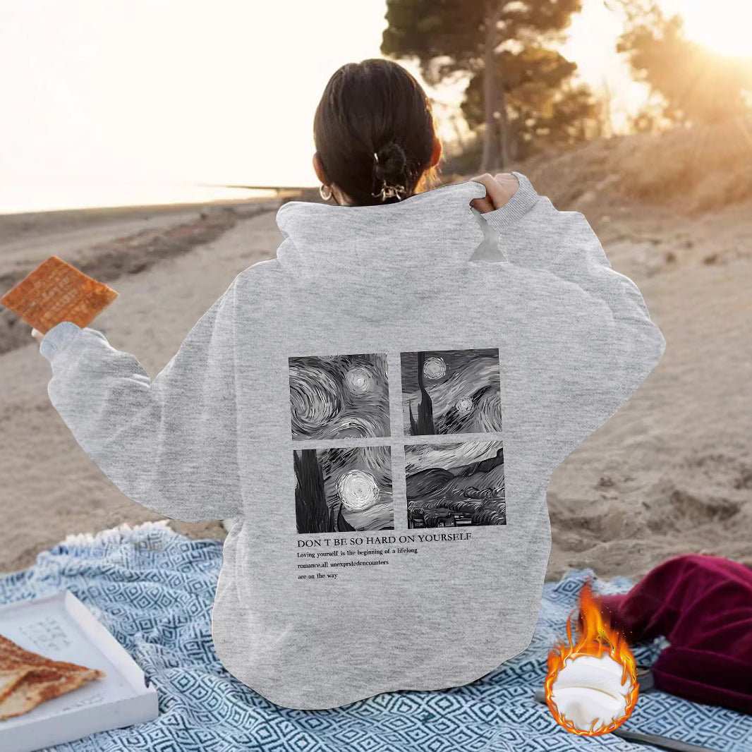 Oil painting printed hood