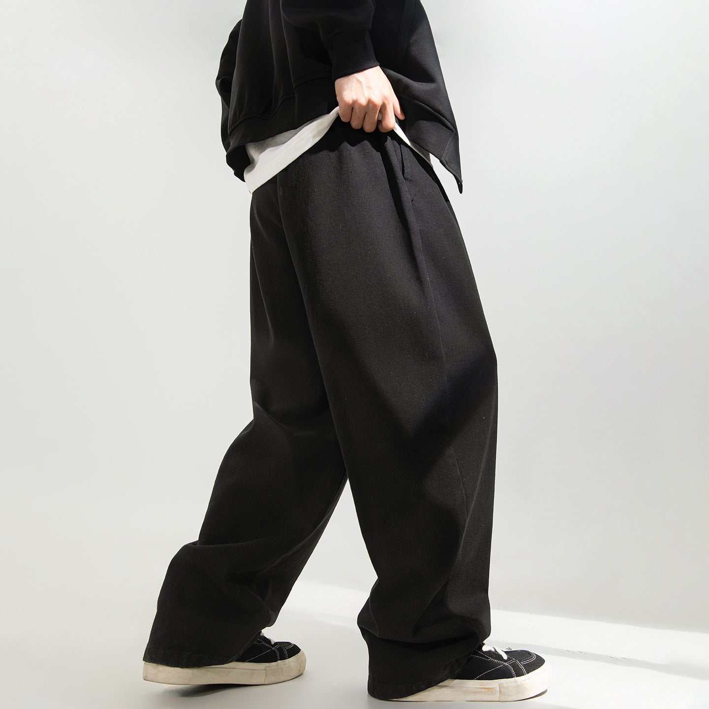 Loose long pants straight leg pants