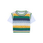 Street fake two short sleeved knitted T-shirts