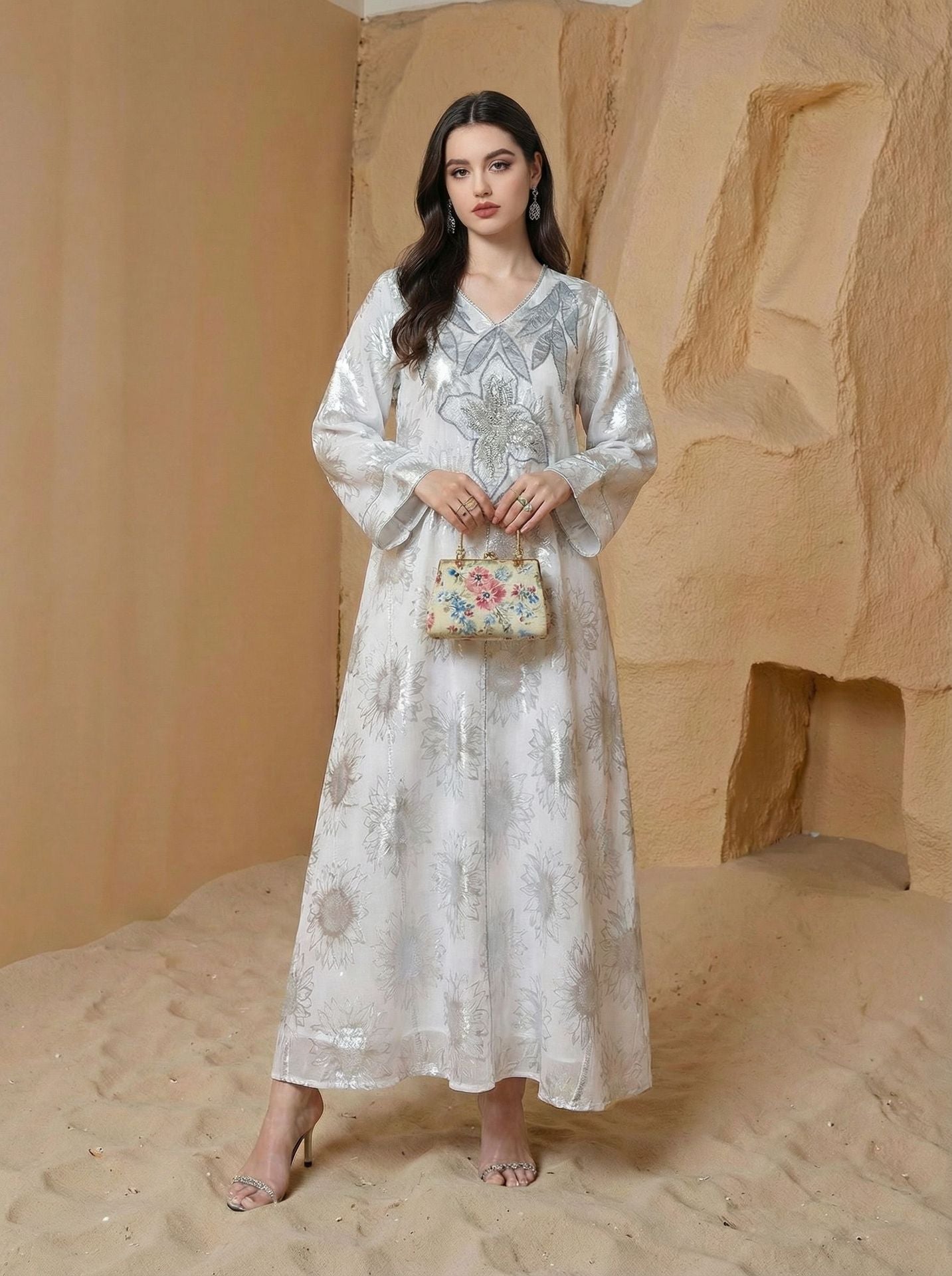 New Middle Eastern Dress Women Long Robe Dubai Abaya Muslim Dress Abaya Arabic Long Robe