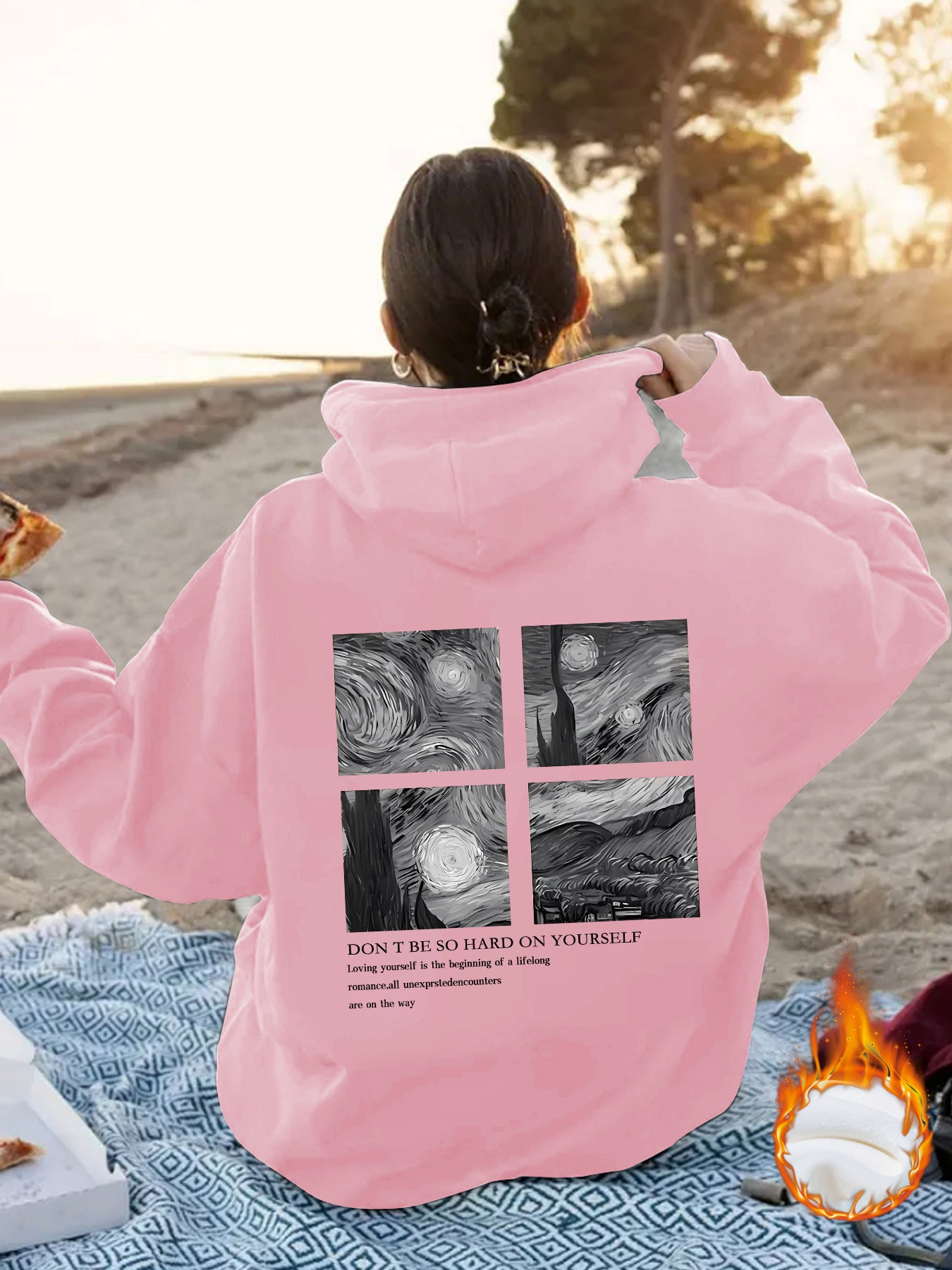 Oil painting printed hood