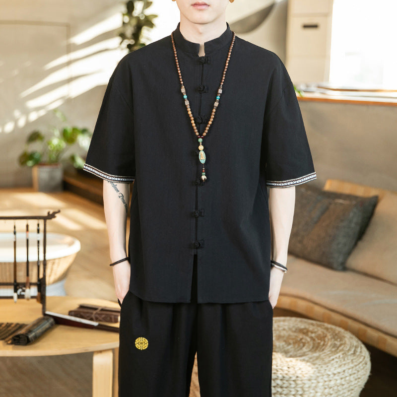 Thai Traditional Clothing for Men | Ethnic Top | Yunnan Travel Wear