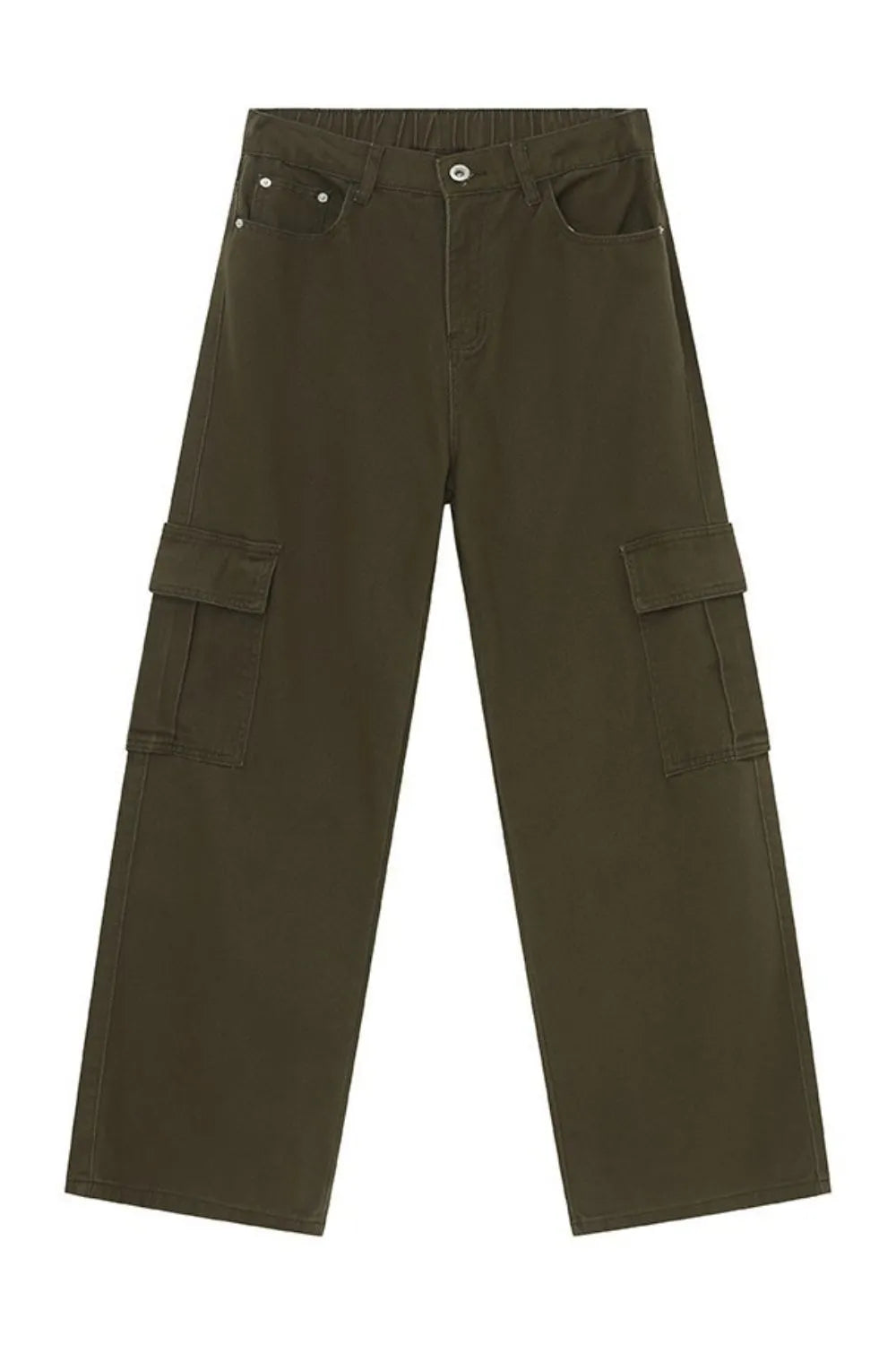 Hight Rise Wide Leg Cargo Pants