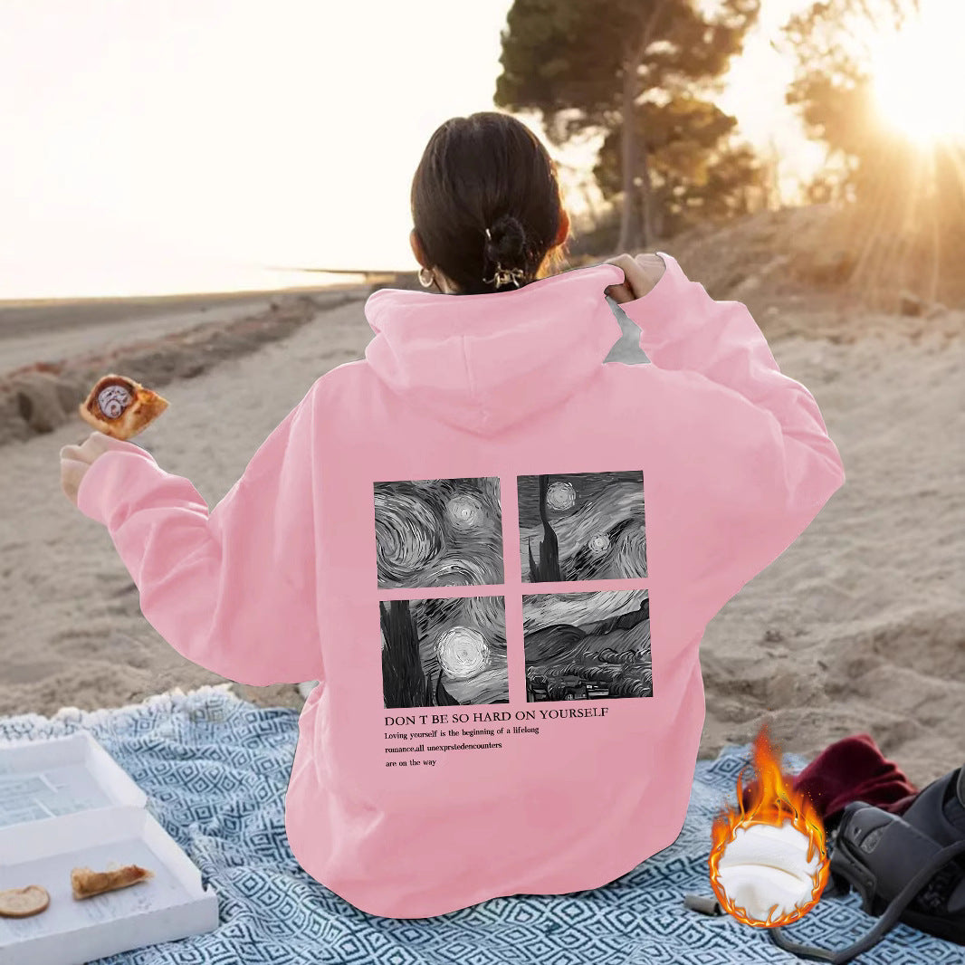 Oil painting printed hood