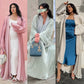 Women's Muslim robe Dubai wearing shiny silk dress